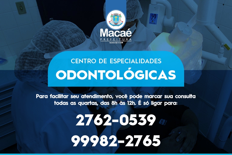 #procegover #macaéacessível arte oficial da Prefeitura de Macaé, com fundo azul e logomarca contendo as mesmas informações da matéria.