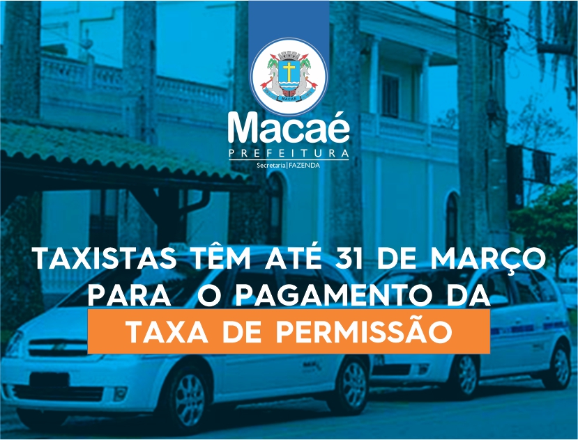 Os taxistas precisam pagar a taxa de serviço para exercer a atividade em 2022 no município