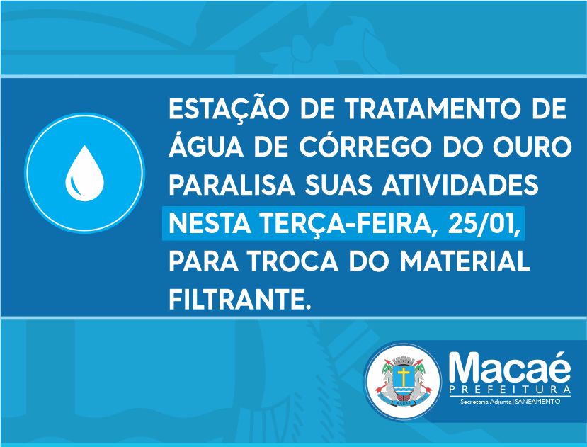 #pracegover #macaéacessível arte da prefeitura de Macaé com fundo azul escuro e claro letras brancas, logomarca, contendo as mesmas informações da matéria.
