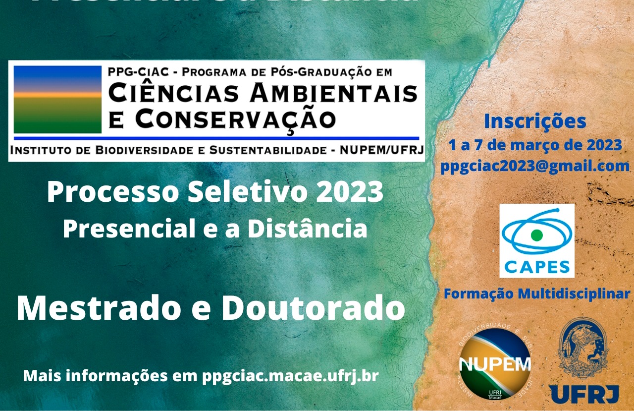 Processo Seletivo 2022.2 – Mestrado e Doutorado - Programa de Pós-Graduação  em Tecnologias Ambientais