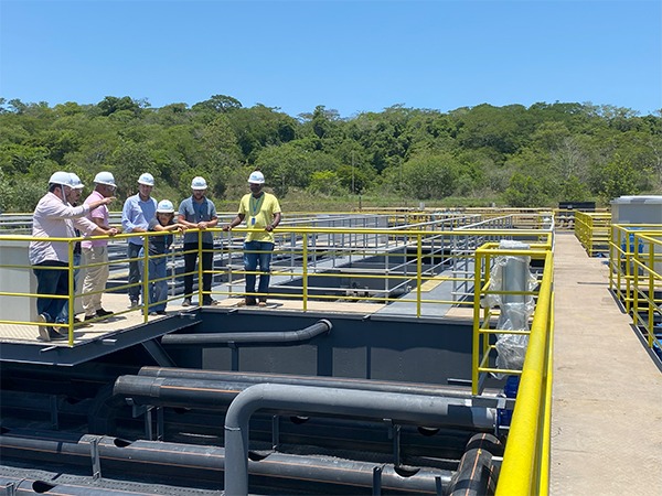 Diretoria da Agersan Macaé visita obra de ampliação da ETE Centro