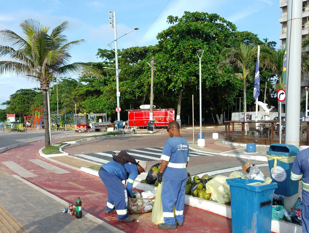 Serviços Públicos garantem limpeza das praias e vias públicas no pós-Réveillon