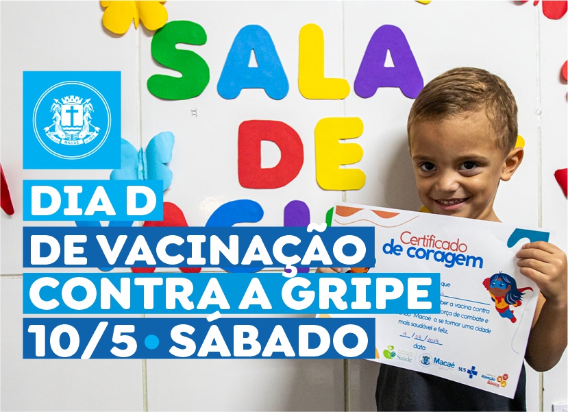 Macaé terá Dia D de vacinação contra a gripe no sábado (10)