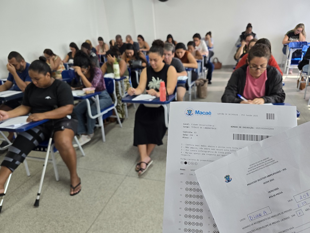 Candidatos realizam prova do Processo Seletivo da Saúde neste domingo