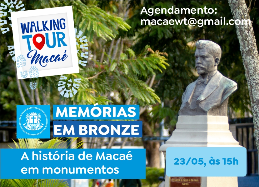 Walking Tour do dia 23 de maio revela memórias de Macaé em bronze