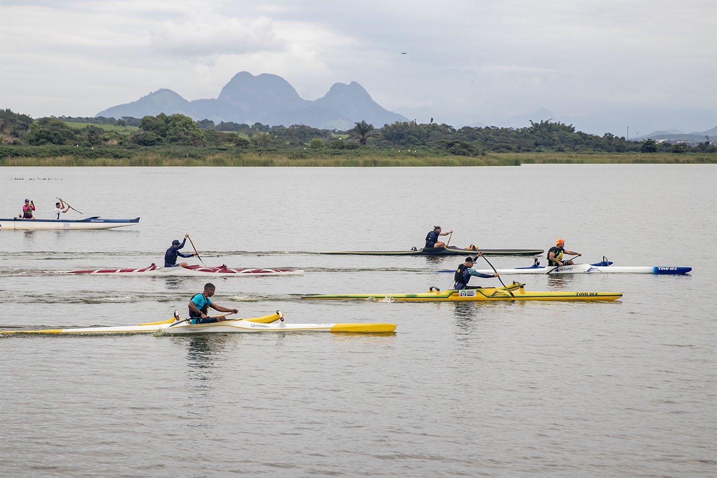 Lagoa de Imboassica recebeu Circuito Va'a Costa do Sol de Canoa Havaiana neste sábado