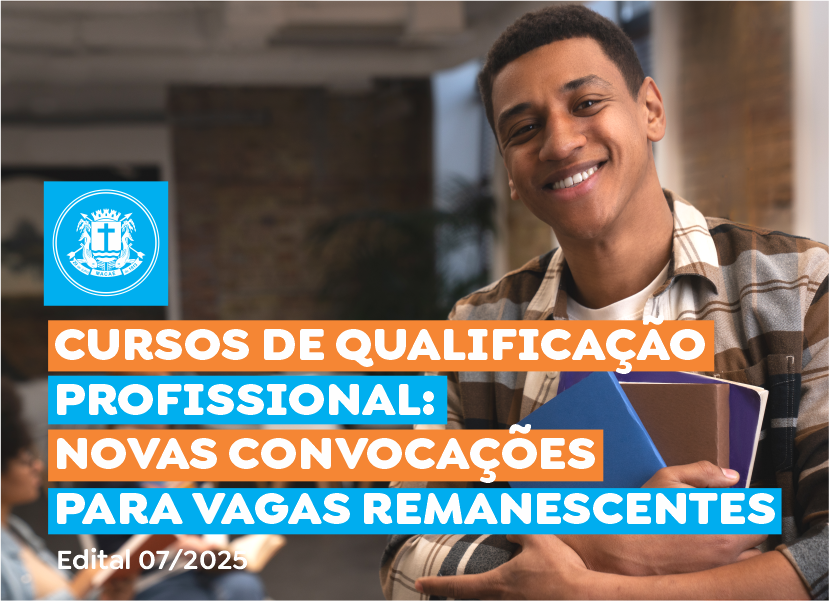 Prefeitura inscreve até sexta-feira, dia 17, para vagas remanescentes de cursos de qualificação