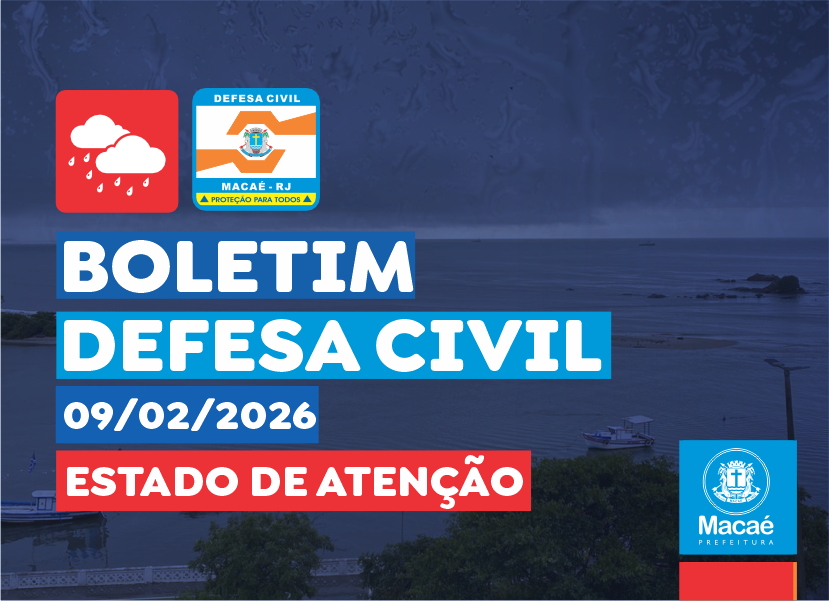 Defesa Civil mantém estado de atenção devido à previsão de chuvas intensas