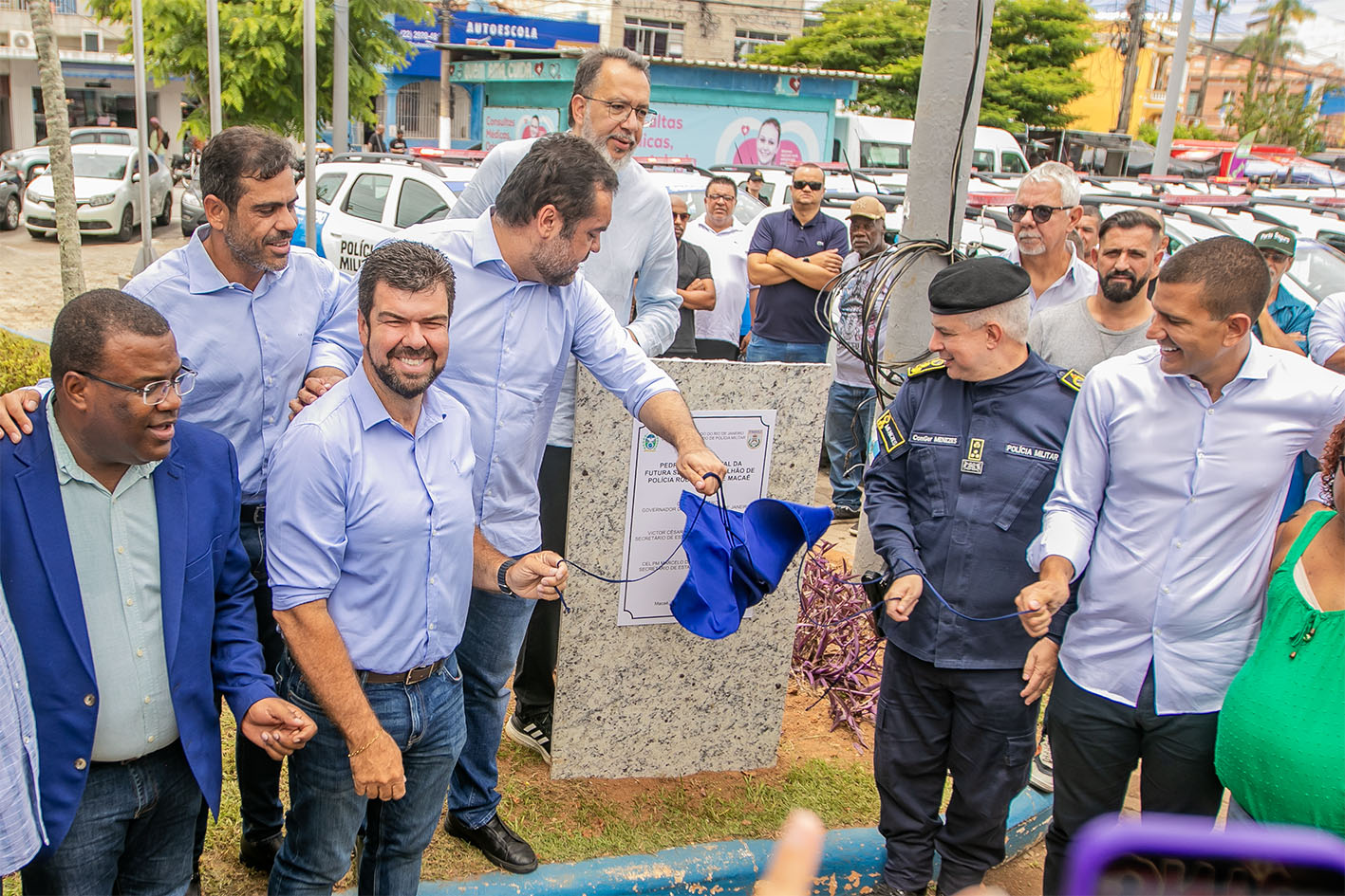Segurança Pública: lançada pedra fundamental de novo Batalhão Rodoviário e viaturas entregues