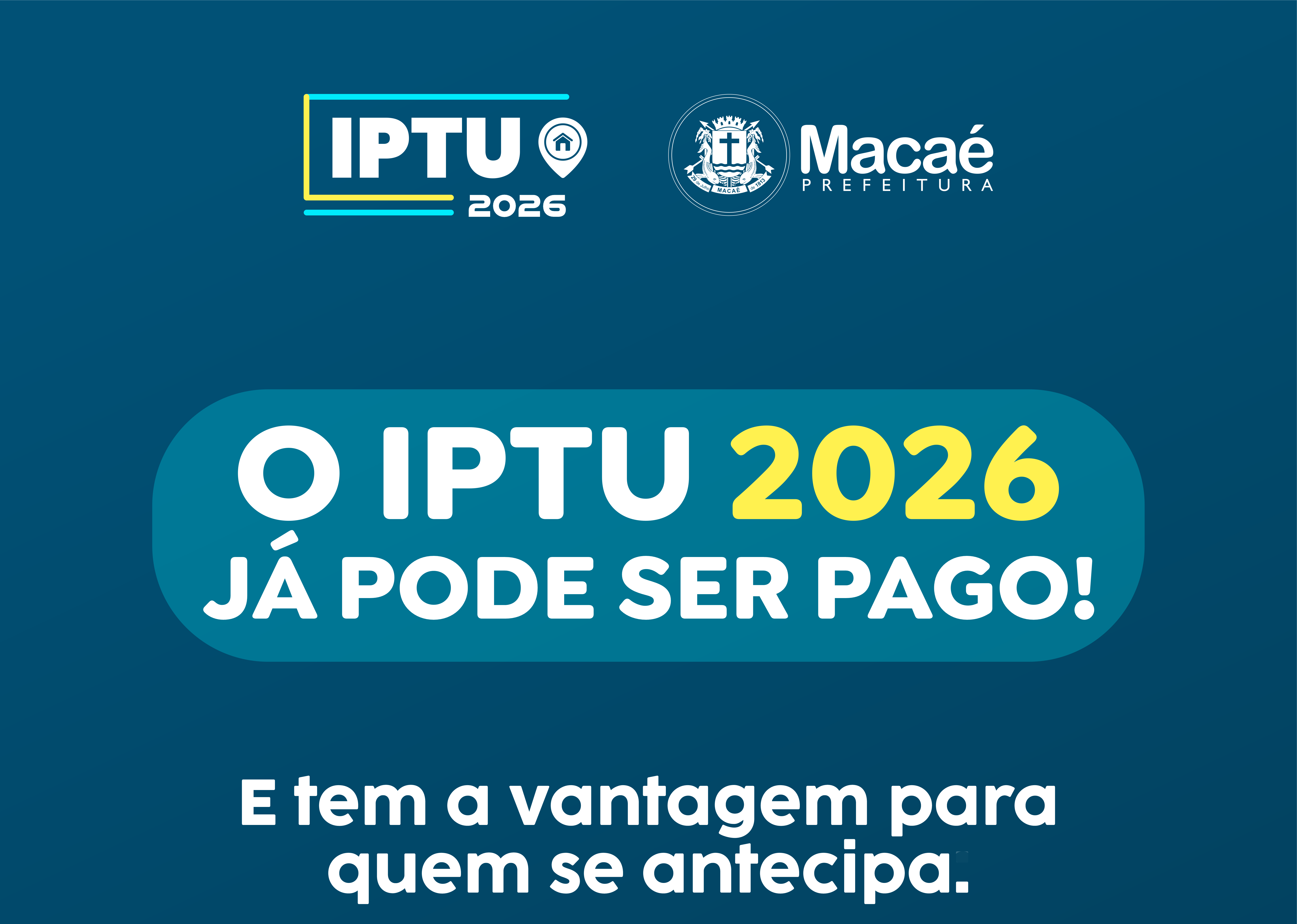 Prefeitura concede 5% de desconto no IPTU até 31 de março