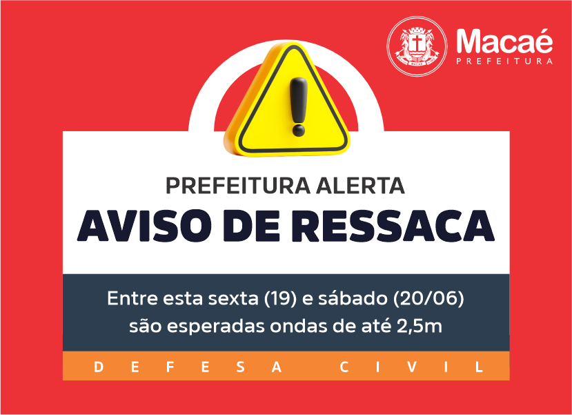 Informe Defesa Civil - Aviso ressaca do mar
